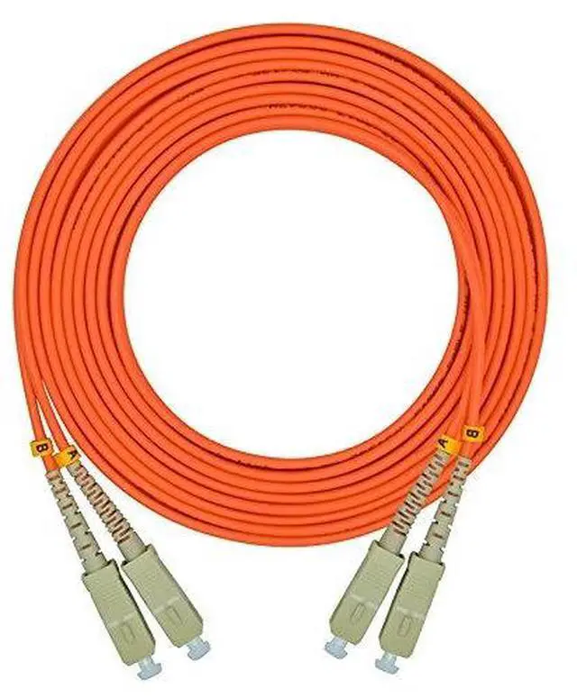 Main image of 30Meters 100ft SC to SC Duplex 62.5/125 OM1 Multimode Fiber Optic Cable Jumper Optical Patch Cord SC-SC