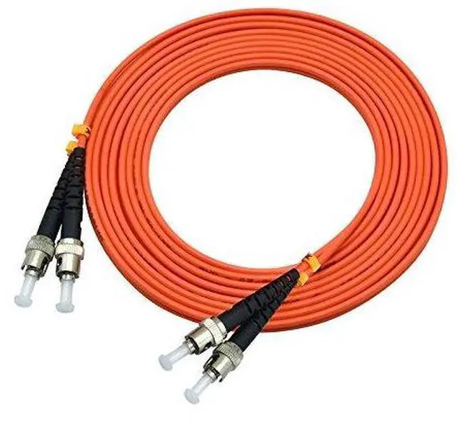 Alt view image 4 of 4 - 10 Meters 33ft ST to ST Duplex 62.5/125 OM1 Multimode Fiber Optic Cable Jumper Optical Patch Cord