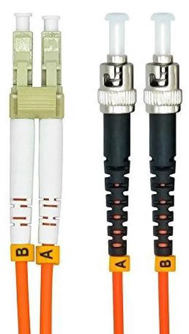 Alt view image 2 of 4 - 15Meters 49ft LC to ST Duplex 62.5/125 OM1 Multimode Fiber Optic Cable Jumper Optical Patch Cord LC-ST