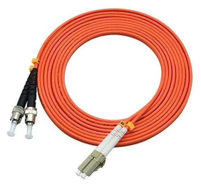 Alt view image 3 of 4 - 15Meters 49ft LC to ST Duplex 62.5/125 OM1 Multimode Fiber Optic Cable Jumper Optical Patch Cord LC-ST