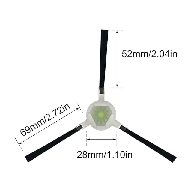 Alt view image 3 of 3 - Side brush compatible with Lefant M1 M2 / M2S Pro / M2 Plus robot vacuum cleaner spare parts