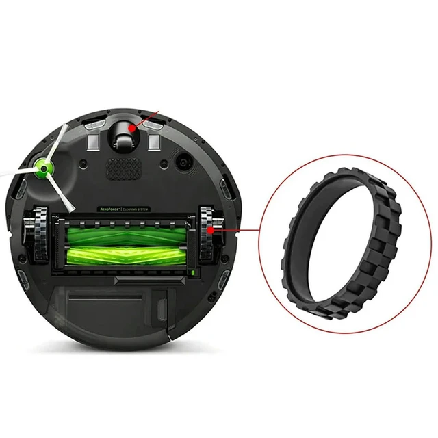 Alt view image 3 of 3 - For IRobot Roomba I7 E5 E6 500 600 700 800 900 series robot vacuum cleaner accessories Wheel Rubber tire ring