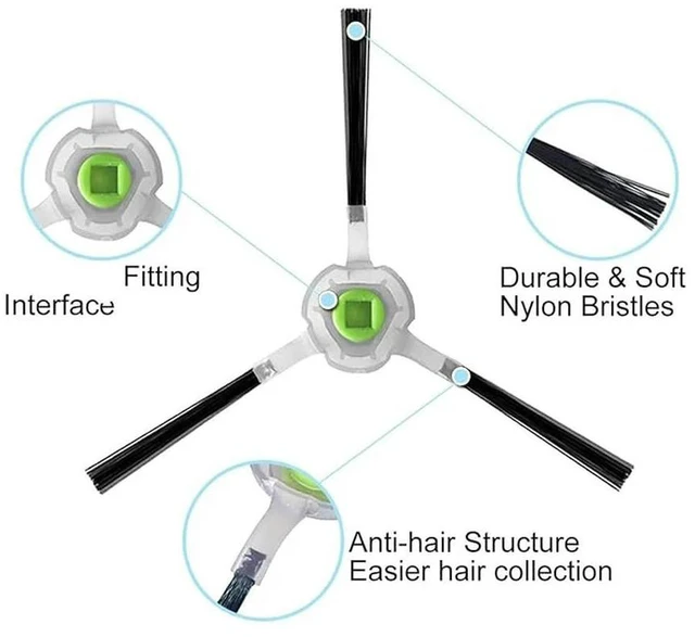 Alt view image 3 of 3 - Robot vacuum cleaner side brush compatible with Lefant M1 M2/M2S Pro/M2 Plus spare parts