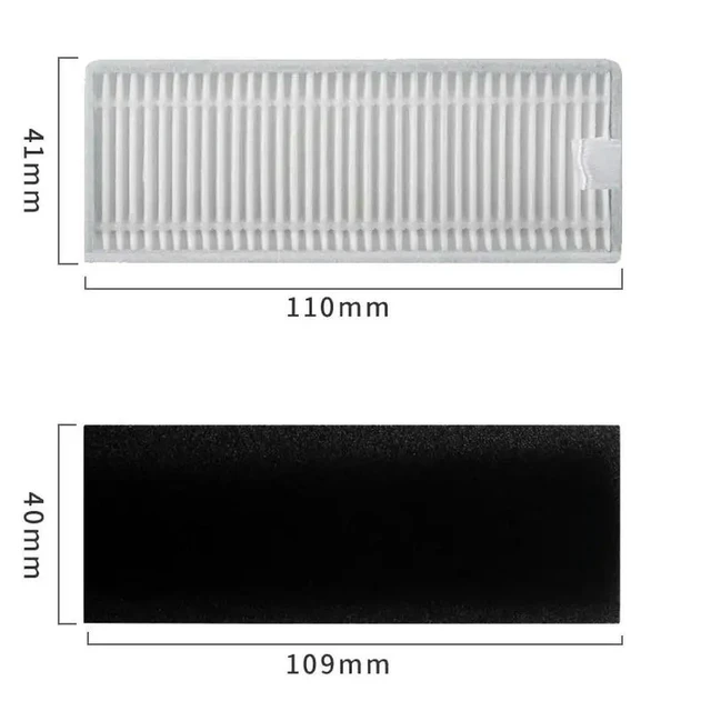 Alt view image 2 of 3 - Main brush side brush Hepa filter mop cloth suitable for Ecovacs deebot N9+robotic vacuum cleaner replacement parts