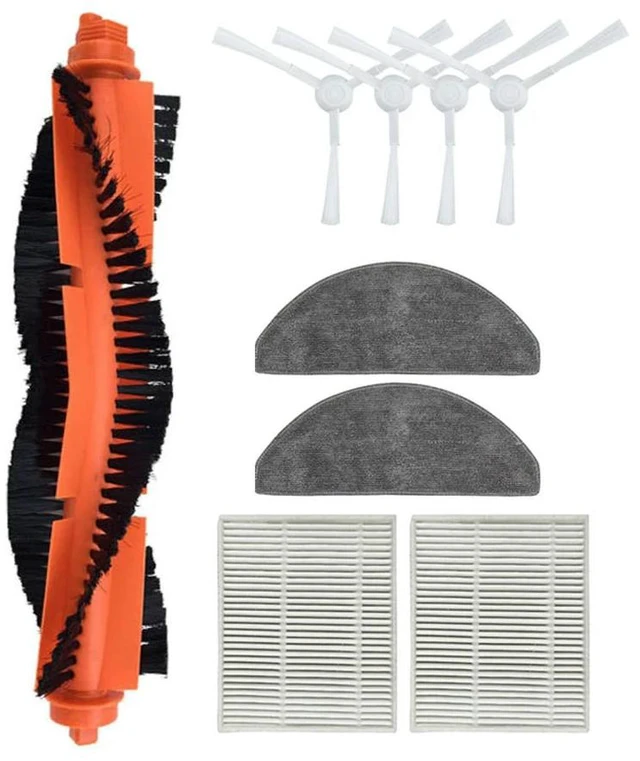 Alt view image 2 of 3 - For E10 B112 sweeping robot vacuum cleaner main brush side brush mop cloth HEPA filter spare parts