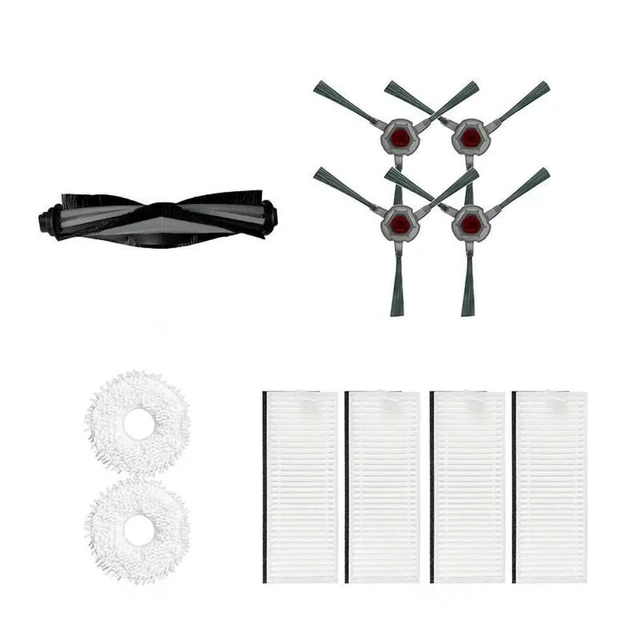 Alt view image 3 of 3 - Main brush side brush Hepa filter mop cloth for Ecovacs deebot N9+robot vacuum cleaner parts replacement