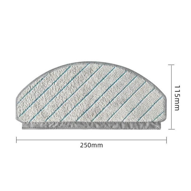 Alt view image 3 of 3 - Main brush + side brush + filter screen + mop cloth compatible with Ecovacs N20 pro N20 Family robot vacuum cleaner spare parts
