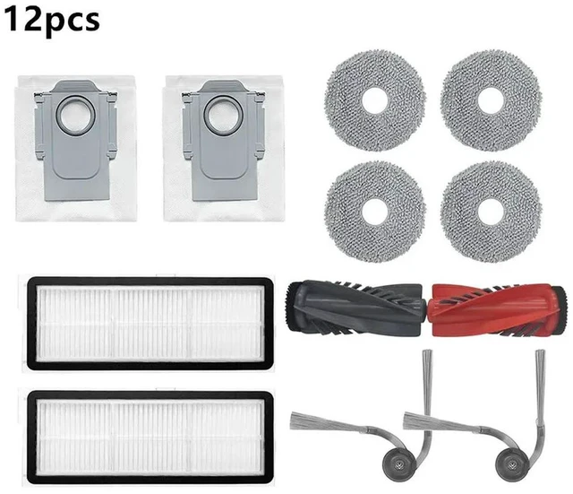 Main image of main brush/side brush/filter/dust bag/mop cloth compatible with Roborock P20 PRO/Qrevo Curv robot vacuum cleaner accessories