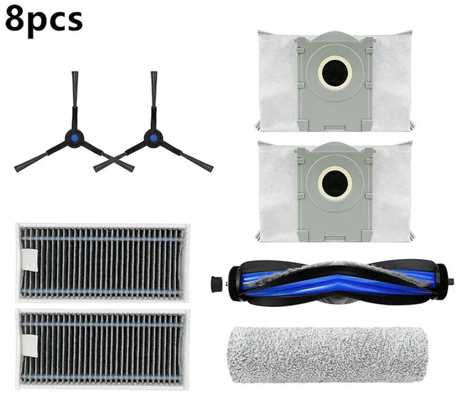 Main image of Main brush/roller brush/side brush/filter/dust bag compatible with Ecovacs x8 pro/x8 plus robot vacuum cleaner accessories