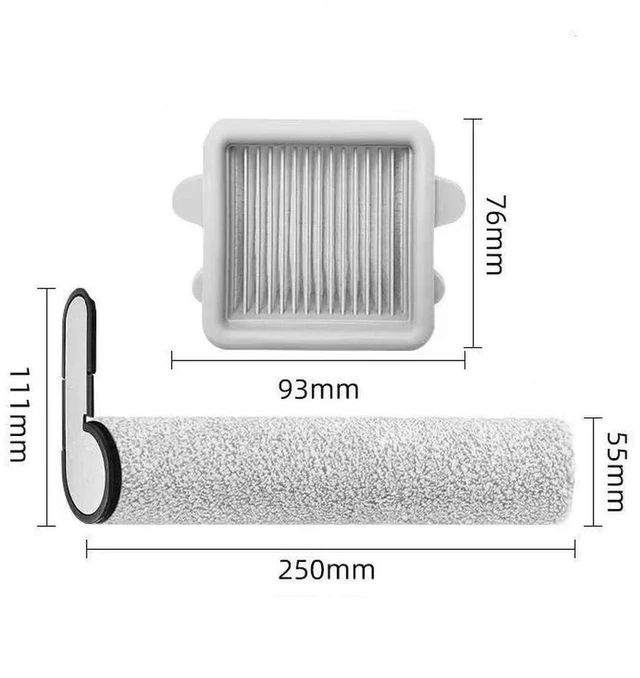 Alt view image 3 of 3 - Roller brush / HEPA filter compatible with Roborock A30 A30 Pro F25 F25 ALT Floor cleaning machine accessories