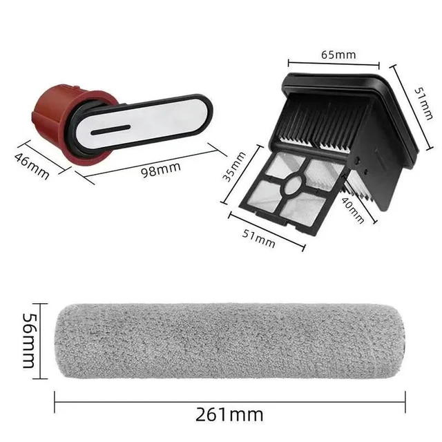 Alt view image 2 of 3 - Compatible with Dreame H60 GT Floor Scrubber Brushes/Handles HEPA filter spare parts
