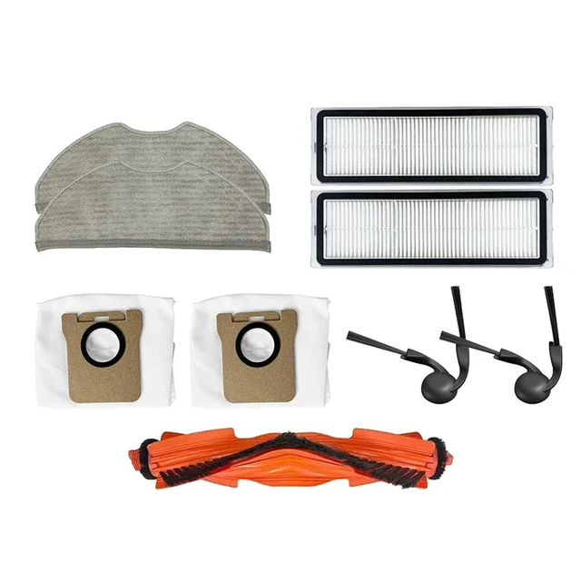 Alt view image 2 of 3 - Compatible with H40 ov51 robot vacuum main brush/side brush/dust bag/filter/mop replacement parts