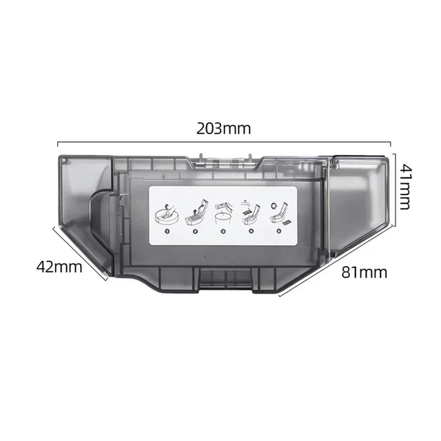 Alt view image 3 of 3 - For Roborock p20 max /p20 p20 ultra plus Qrevo Curv 2 Pro / Qrevo Edge 2 Pro / Qrevo CurvX vacuum cleaner dust box Spare parts