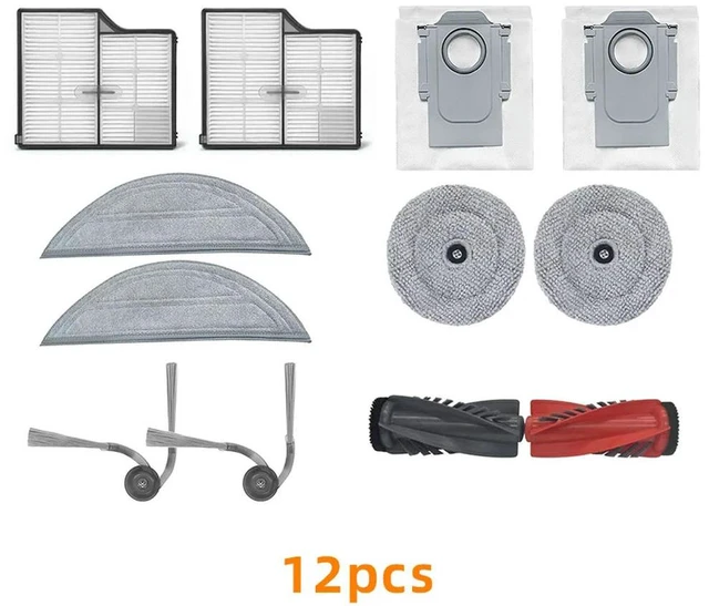 Main image of Compatible with Roborock Saros 10 G30 S9 maxv Ultra Robot Vacuum Cleaner Main Brush/Side Brush/Filter/Wipe/Dust Bag Spare Parts