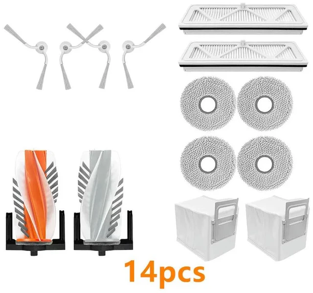 Main image of Compatible 2 .0 ROMO P2 A2 Robot Vacuum Cleaner Main Brush/Side Brush/Dust Bag/Filter/Mop Cloth Spare Parts