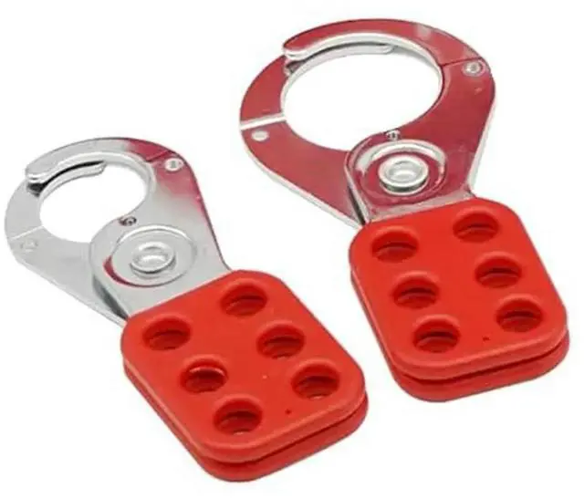 Alt view image 2 of 2 - Lockout Tagout Kit -2 Steel Loto Hasps, 10 Lockout Tagout Tag, 10 Nylon Tie, Nylon Bag Lockout Tagout Locks, Durab