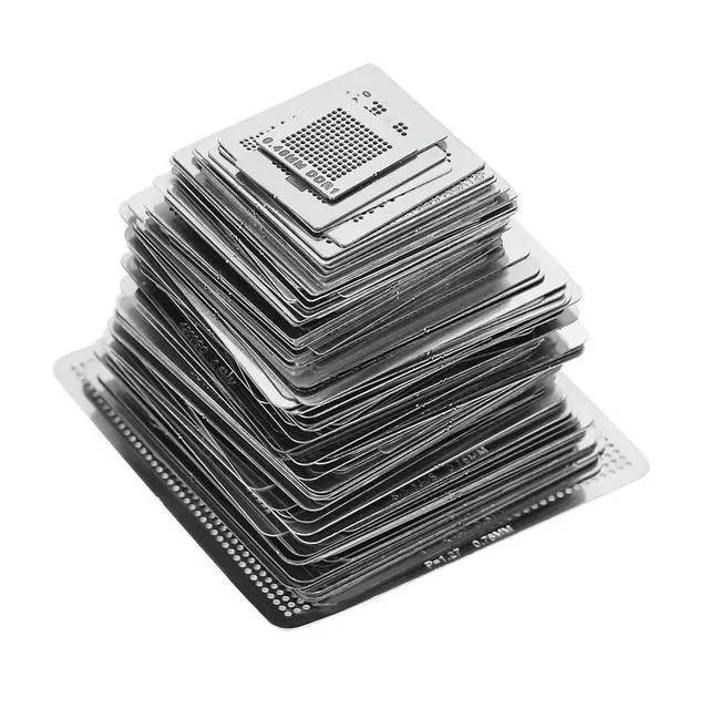 Main image of 130Pcs BGA Universal Reballing Rework Net Stencils Steel Template Mesh Directly Heat Set Kit