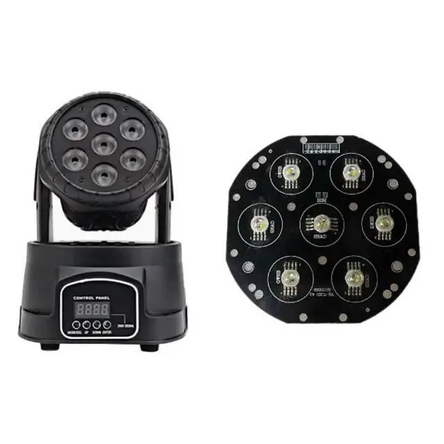 Alt view image 4 of 6 - 7X10W LED Moving Head Wash Light Panel Replace Lamp Source for Stage Party KTV LED Lighting System