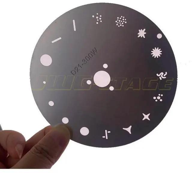 Main image of 10.2cm Aluminum l Pattern Disk Plate Beam 300 Moving Light Pattern 15 Patterns Gobo Wheel Beam Light