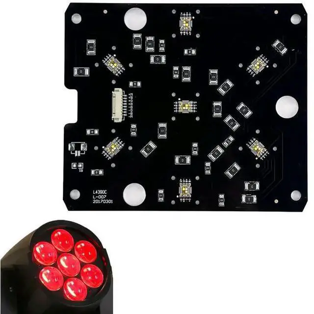 Main image of 7x12w RGBW 4 in 1 Led Beam Moving Head Stage Light LED Panel Replace Spare Parts