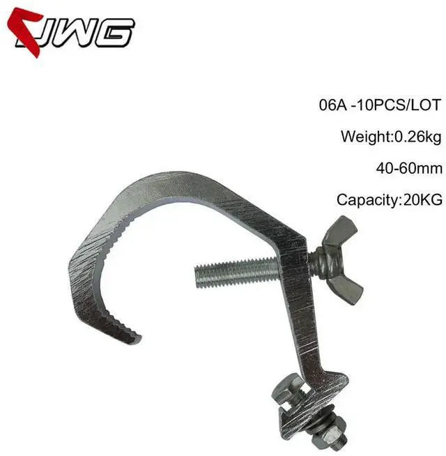 Main image of 10pcs/Lot Aluminium Material Clamp 30-45mm 15KG Stage Light Hook LED Par Light Clamp H010A