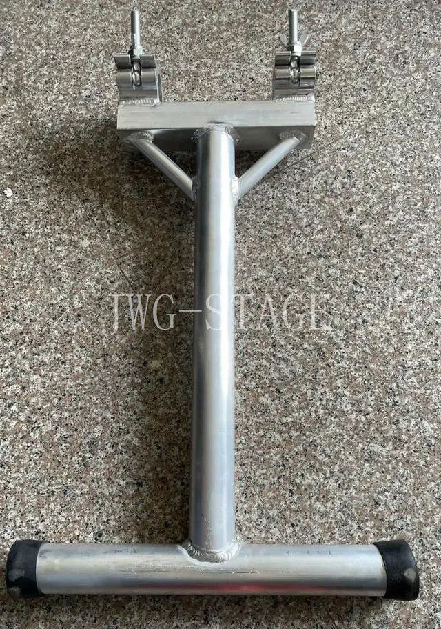 Alt view image 3 of 3 - Aluminum Alloy Suspension Pole Stage Eagle Claw Double Hook With Horizontal Auxiliary Pole Inverted Hanging Clamp