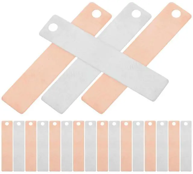 Main image of 20pcs Pure Zinc Anode Sheet Diy Sheet Anode Sheet Zinc Copper Sheet For Fruit Power Scientific Class Experim