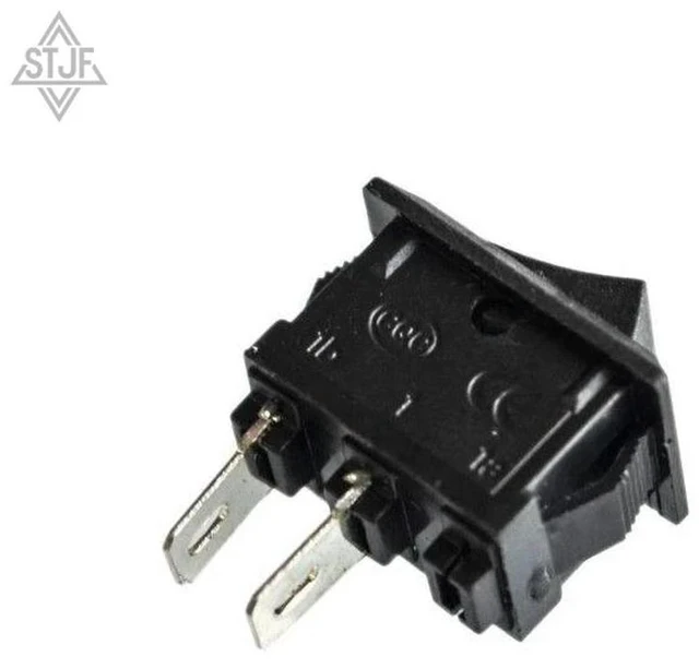Alt view image 4 of 4 - 10pcs/lot Ship Type Switch 15X21 KCD1-101 Black 2Pin 6A/250V ON-OFF 15*21