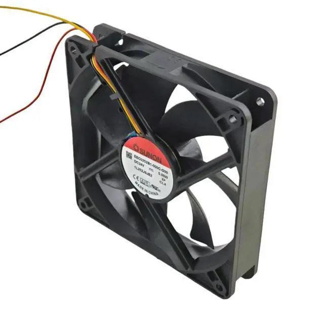 Alt view image 3 of 3 - for EEC0252B1-000C-G99 120x120x25mm DC24V Cooling Fan, 108.2CFM 3100RPM 5W High Airflow for Industrial Equipment, Server
