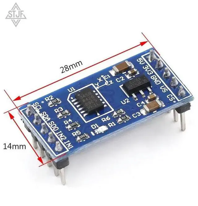 Alt view image 4 of 5 - ADXL345 3-axis Digital Gravity Sensor Acceleration Module Tilt Sensor For