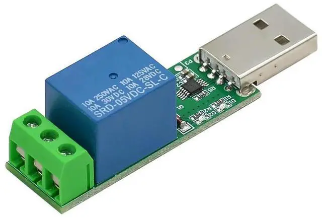 Alt view image 5 of 6 - HID Drive-free USB 1 Channel 5V Relay Module Can Control the Relay On and Off On the Computer Side