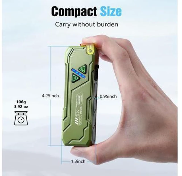 Alt view image 4 of 7 - EDC Rechargeable Flat Flashlight 1000 Lumens White LED/UV/RGB Ambient Signaling Flashlights, Magnetic Clip on Pocket Light for Outdoors, Emergency, Working (1, Green, Compact)