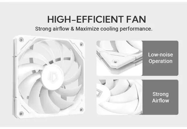 Alt view image 4 of 7 - ID-COOLING IS-67-XT White 67mm Height Low Profile CPU Cooler 6 Heatpipes CPU Air Cooler for HTPCs, ITX, and Small Form Factor Builds, 120x15mm Slim Fan, Support Intel LGA1700/1200/115X, AMD AM5/AM4