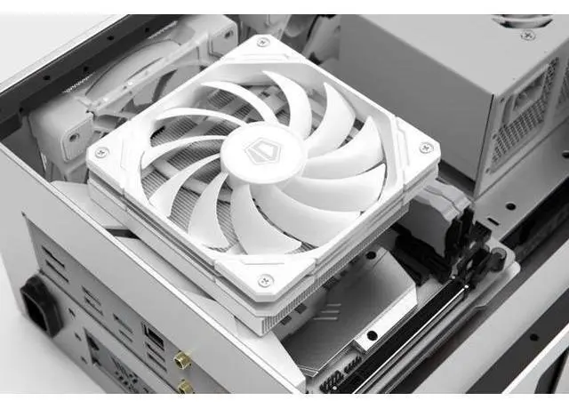 Alt view image 6 of 7 - ID-COOLING IS-67-XT White 67mm Height Low Profile CPU Cooler 6 Heatpipes CPU Air Cooler for HTPCs, ITX, and Small Form Factor Builds, 120x15mm Slim Fan, Support Intel LGA1700/1200/115X, AMD AM5/AM4