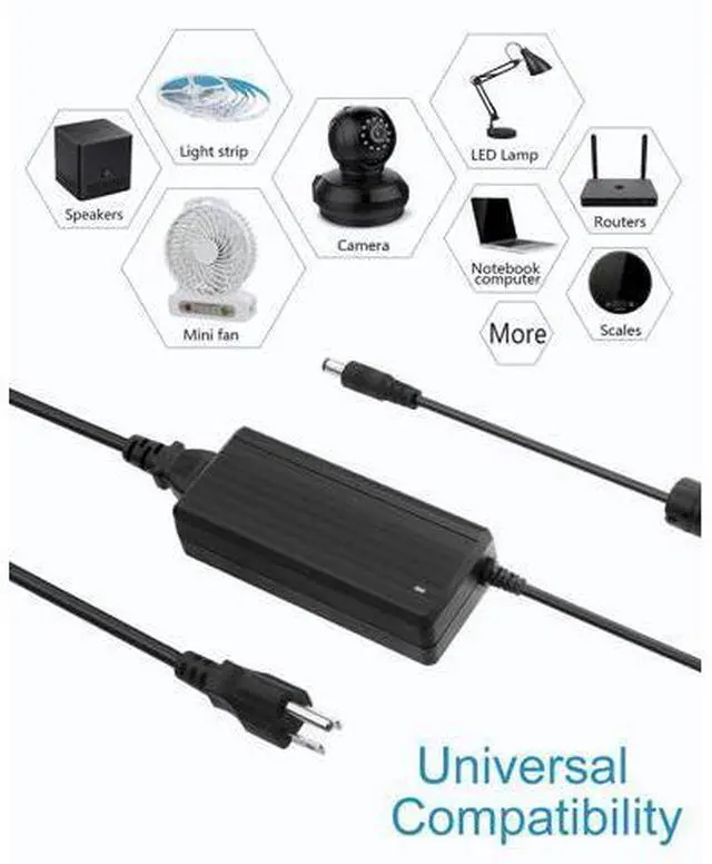 Alt view image 6 of 7 - 5V 10A Power Supply Adapter AC/DC Converter 100-240V AC to DC 5 Volt 50W 10Amp 9A 8A 7A 2A Transformer with 5.5x2.5mm Plug?for WS2812B WS2813 WS2811 W2813 SK6812 LED Strip Pixel String Light - OEM