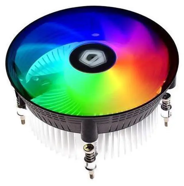 Main image of ID-COOLING DK-03i CPU Cooler for LGA1200/115X, 60mm Height Low-Profile CPU Air Cooler with Aluminum Fins, Rainbow RGB Lighting, 120mm PWM Fan, Thermal Compound Included, TDP 100W