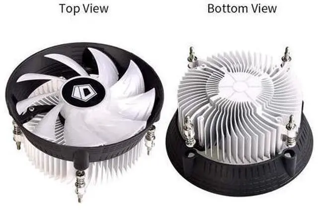 Alt view image 2 of 7 - ID-COOLING DK-03i CPU Cooler for LGA1200/115X, 60mm Height Low-Profile CPU Air Cooler with Aluminum Fins, Rainbow RGB Lighting, 120mm PWM Fan, Thermal Compound Included, TDP 100W