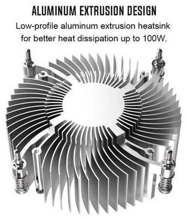 Alt view image 6 of 7 - ID-COOLING DK-03i CPU Cooler for LGA1200/115X, 60mm Height Low-Profile CPU Air Cooler with Aluminum Fins, Rainbow RGB Lighting, 120mm PWM Fan, Thermal Compound Included, TDP 100W