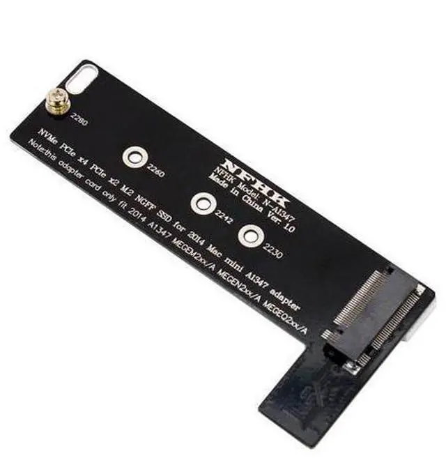 Alt view image 2 of 5 - NVMe M2 SSD Converter Card to for Apply Mac Mini 2014 A1347 MEGEN2 MEGEQ2 Adapter Raiser PCI Express NGFF 760P 600P Riser Ca