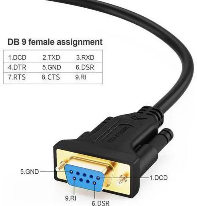 Alt view image 7 of 7 - USB to RS232 Adapter with PL2303 Chipset, 6.6ft USB 2.0 Male to RS232 Female DB9 Serial Converter Cable for Cashier Register, Modem, Scanner, Digital Cameras, CNC,Black