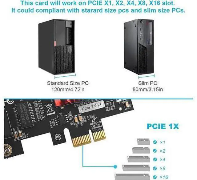 Alt view image 4 of 7 - Dual-Port PCIe Gigabit Network Card 1000M PCI Express Ethernet Adapter with In-tel 82575/82576 Two Ports LAN NIC Card for Support PXE for Windows/Windows Server/Linux/Freebsd/DOS with Low Profile