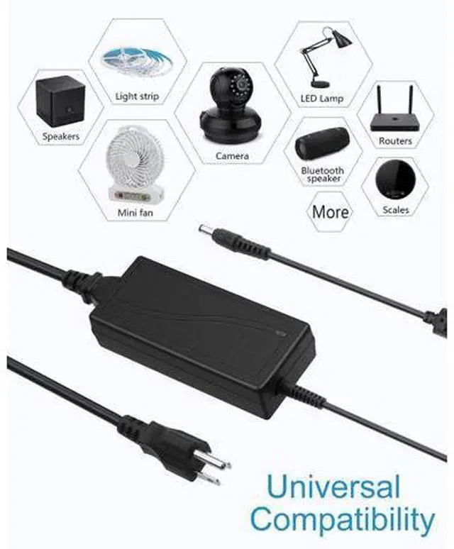 Alt view image 6 of 7 - 5V 5A AC to DC Power Supply Adapter Converter 5.5x2.5mm Plug AC 100V~240V Input for WS2812B WS2811 SK6812 LED Pixel Strip Light CCTV Camera Security System - OEM