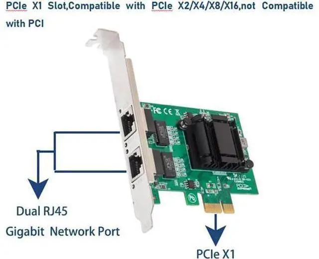 Alt view image 5 of 7 - 2-Port Gigabit PCIe SFP Network Card 1000M Dual Ports PCI Express Ethernet Adapter with Intel 82571EB LAN NIC Card for Support PXE for Windows/Windows Server/Linux with Low Profile