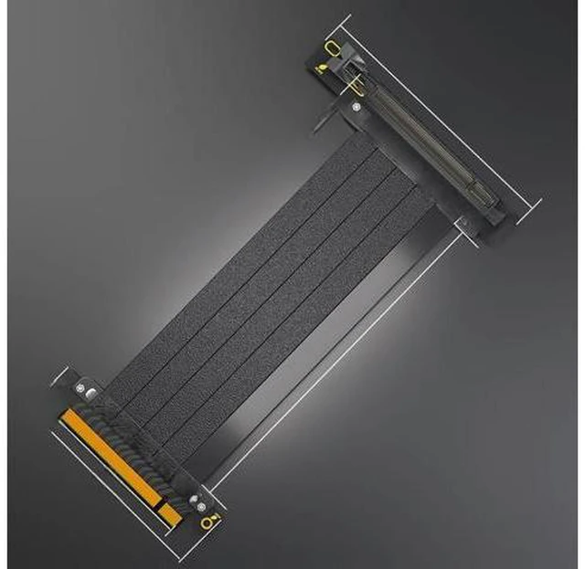 Main image of FOR 90Degree PCI-E X16 4.0 Flexible Cable Black PCI Express 16x Shielded High Speed 64G GPU Riser Cable 30cm PCIE4.0 Extension Cable