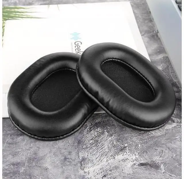 Alt view image 6 of 7 - Geekria QuickFit Protein Leather Ear Pads for SONY MDR-7506, MDR-V6, MDR-CD900ST Headphones, Replacement Ear Cushion / Ear Cups / Ear Cover, Headset Earpads Repair Parts (Black)