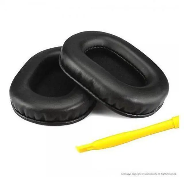 Alt view image 7 of 7 - Geekria QuickFit Protein Leather Ear Pads for SONY MDR-7506, MDR-V6, MDR-CD900ST Headphones, Replacement Ear Cushion / Ear Cups / Ear Cover, Headset Earpads Repair Parts (Black)