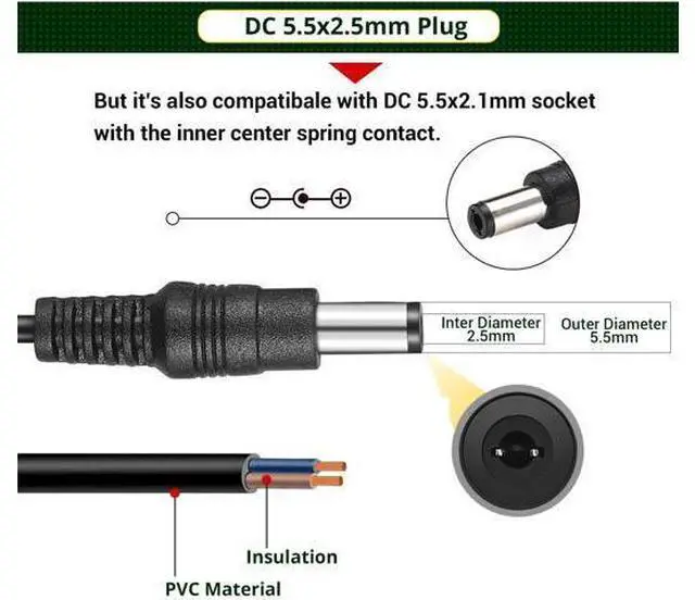 Alt view image 5 of 7 - 9W 9V/1A Power Supply Adapter, AC 100-240V to DC 9V 1000mA Wall Adapter, 9 Volt 1 Amp AC to DC Switching Power Supply, Slim Wall-Mount Power Adapter, Compatible Both 5.5x2.5mm & 5.5x2.1mm Plug - OEM