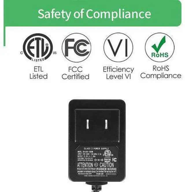Alt view image 2 of 7 - Security-01 AC to DC 15V 1A Power Supply Adapter, Plug 5.5mm x 2.1mm,15v dc Power Supply for Litter-Robot 3,Litter Robot Power Supply,1.5 Meter Cord Length - OEM
