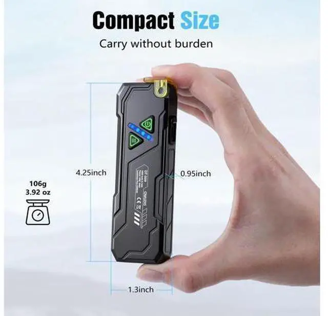 Alt view image 4 of 7 - EDC Rechargeable Flat Flashlight 1000 Lumens White LED/UV/RGB Ambient Signaling Flashlights, Magnetic Clip on Pocket Light for Outdoors, Emergency, Working (1, Black, Compact)