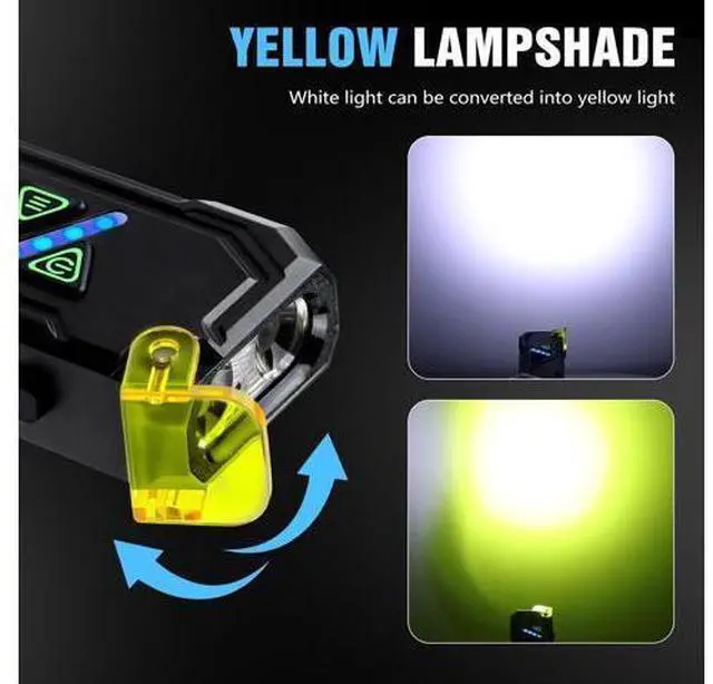 Alt view image 7 of 7 - EDC Rechargeable Flat Flashlight 1000 Lumens White LED/UV/RGB Ambient Signaling Flashlights, Magnetic Clip on Pocket Light for Outdoors, Emergency, Working (1, Black, Compact)